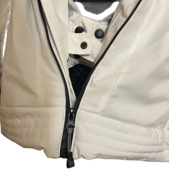 Womens White Avalanche Puffer Ski/snow Jacket With Removable Fur Hood Sz Med - Picture 7 of 15